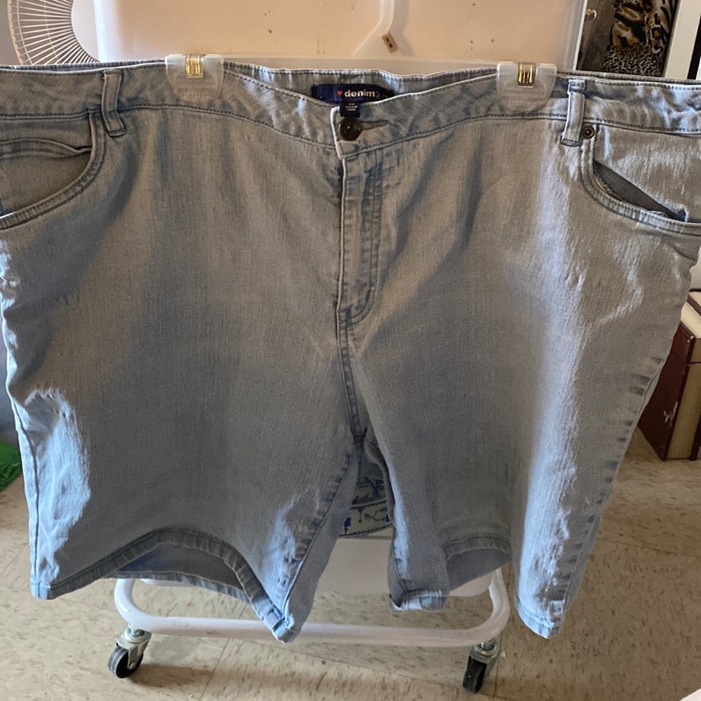 26w Denim 24/7.  Shorts